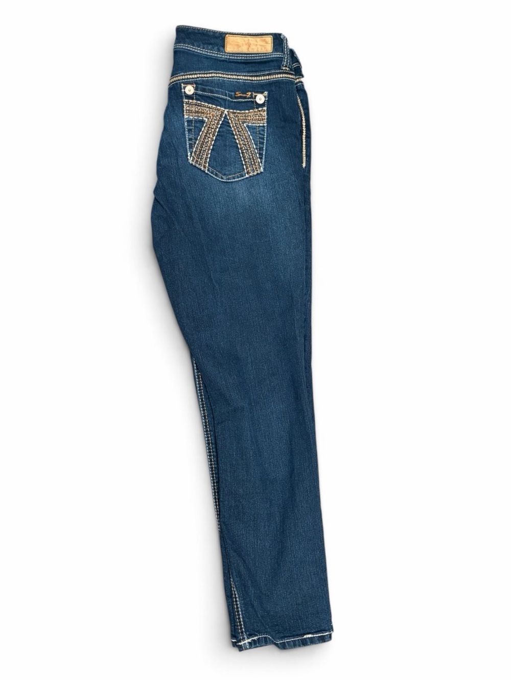 Seven7 Skinny Jeans in Dark Blue Wash - Picture 4 of 5